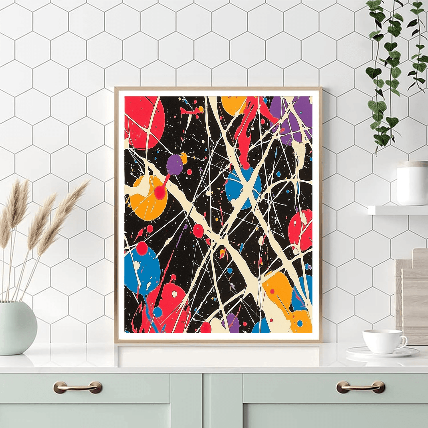 Jackson Pollock Inspired Whimsical Whirlwinds  Paint By Numbers Art