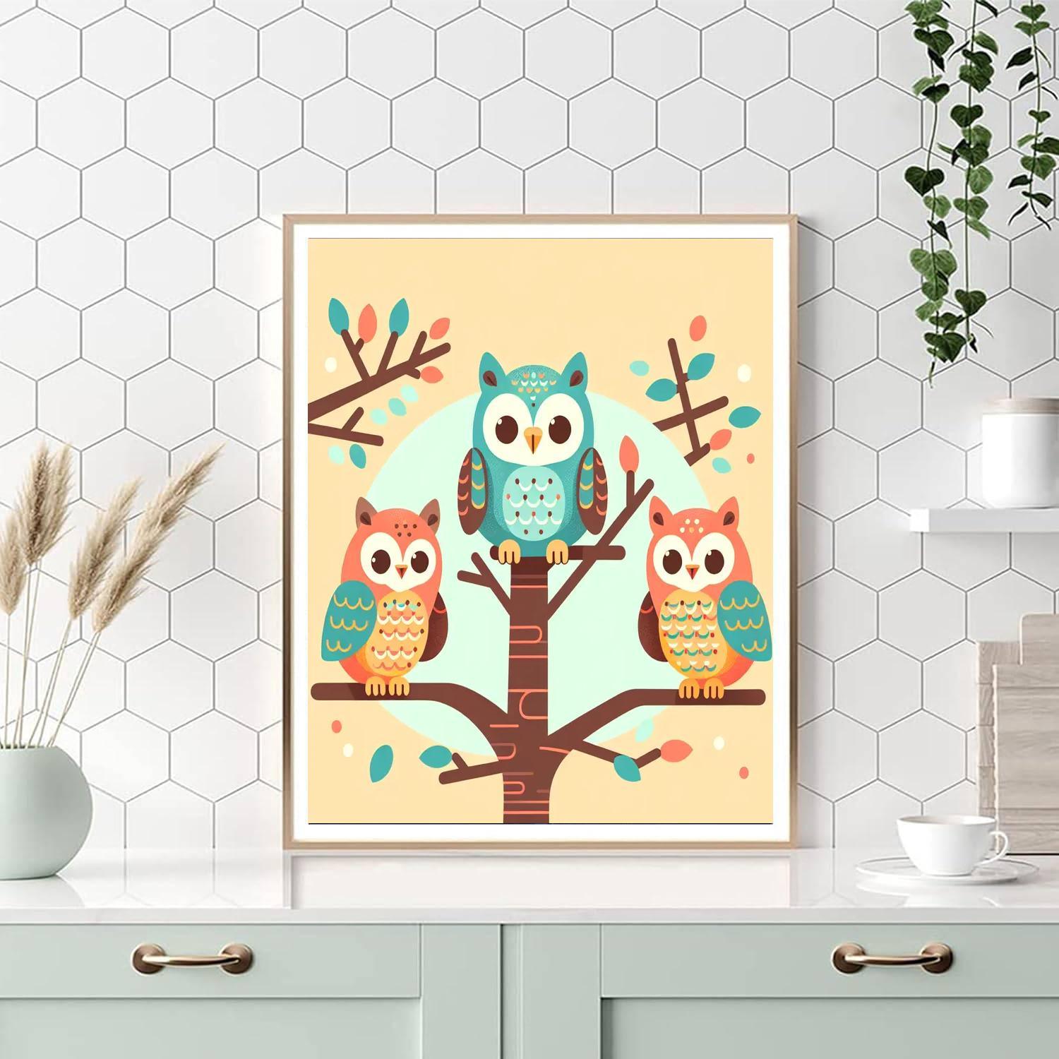 Wise Old Owls Paint By Number