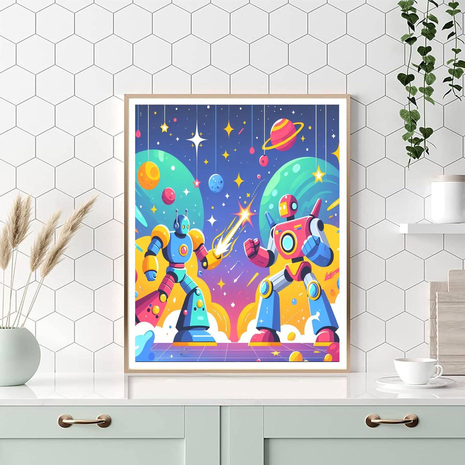 Robot Galaxy Battle Numbered Painting Kits