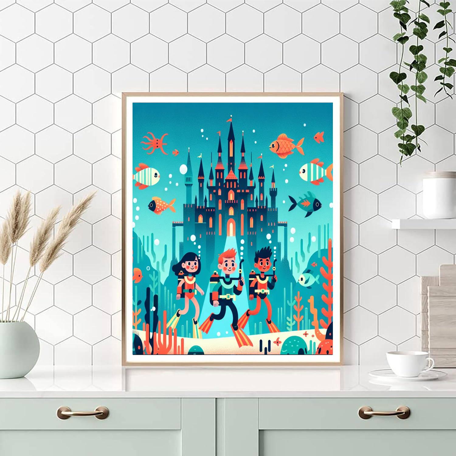 Underwater Castle Expedition Paint By Number