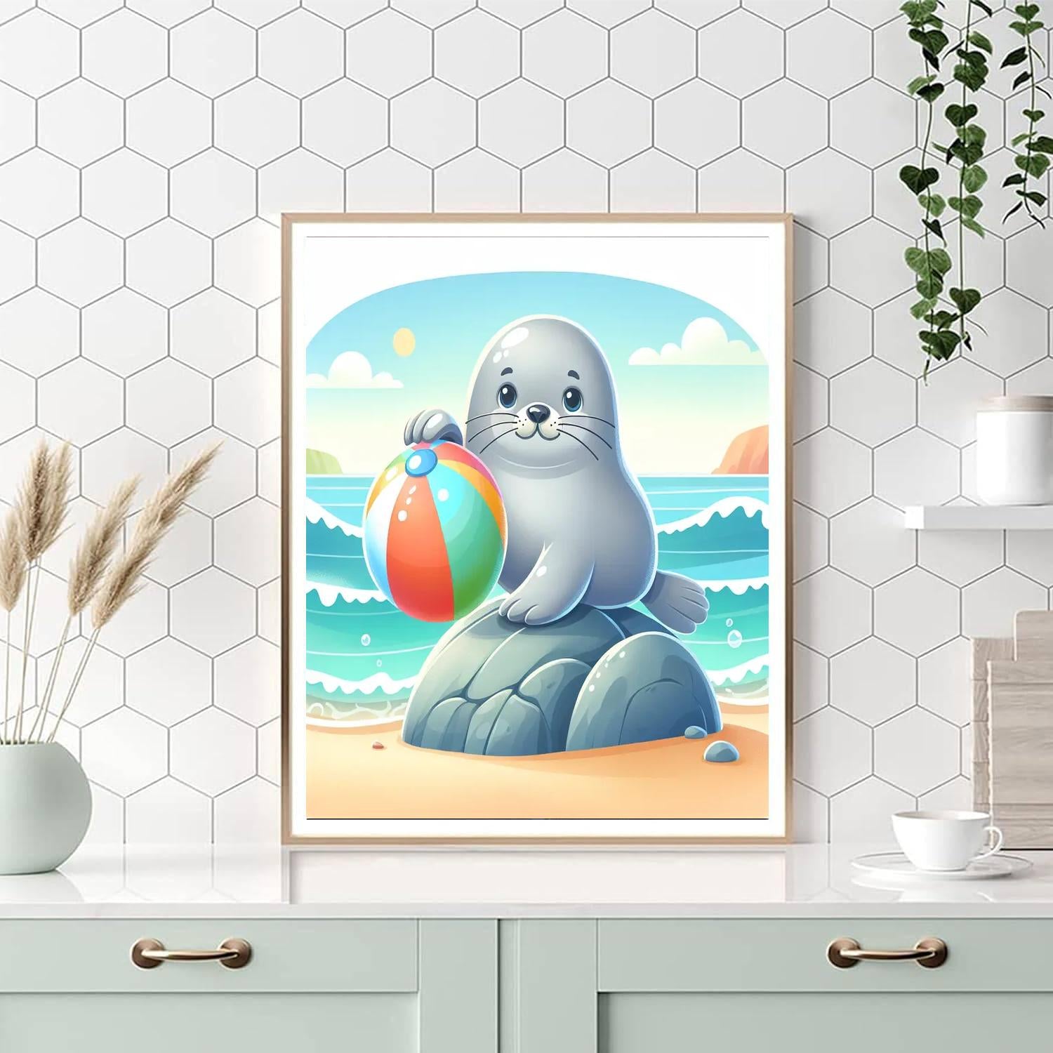 Happy Seal Paint By Number