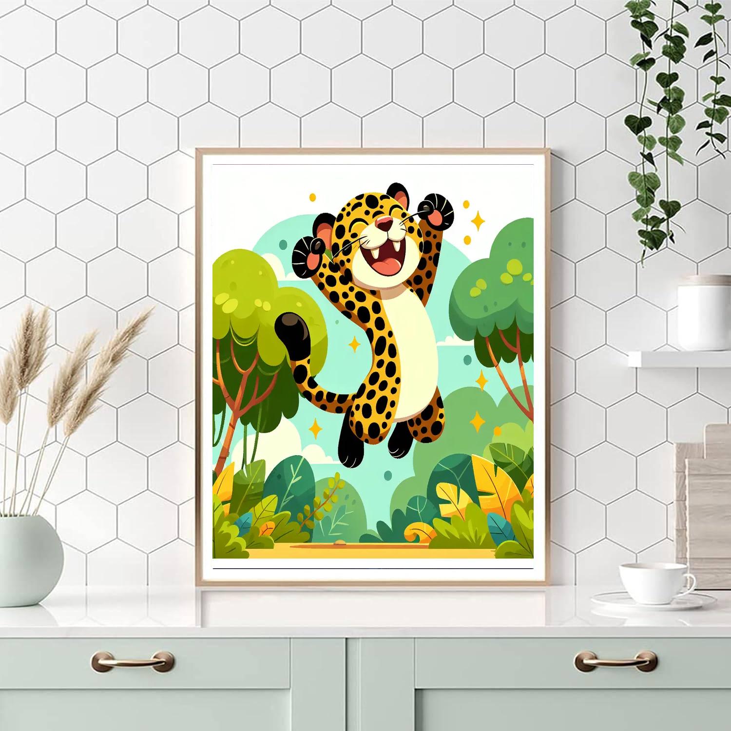 Joyous Jaguar Paint By Numbers Art