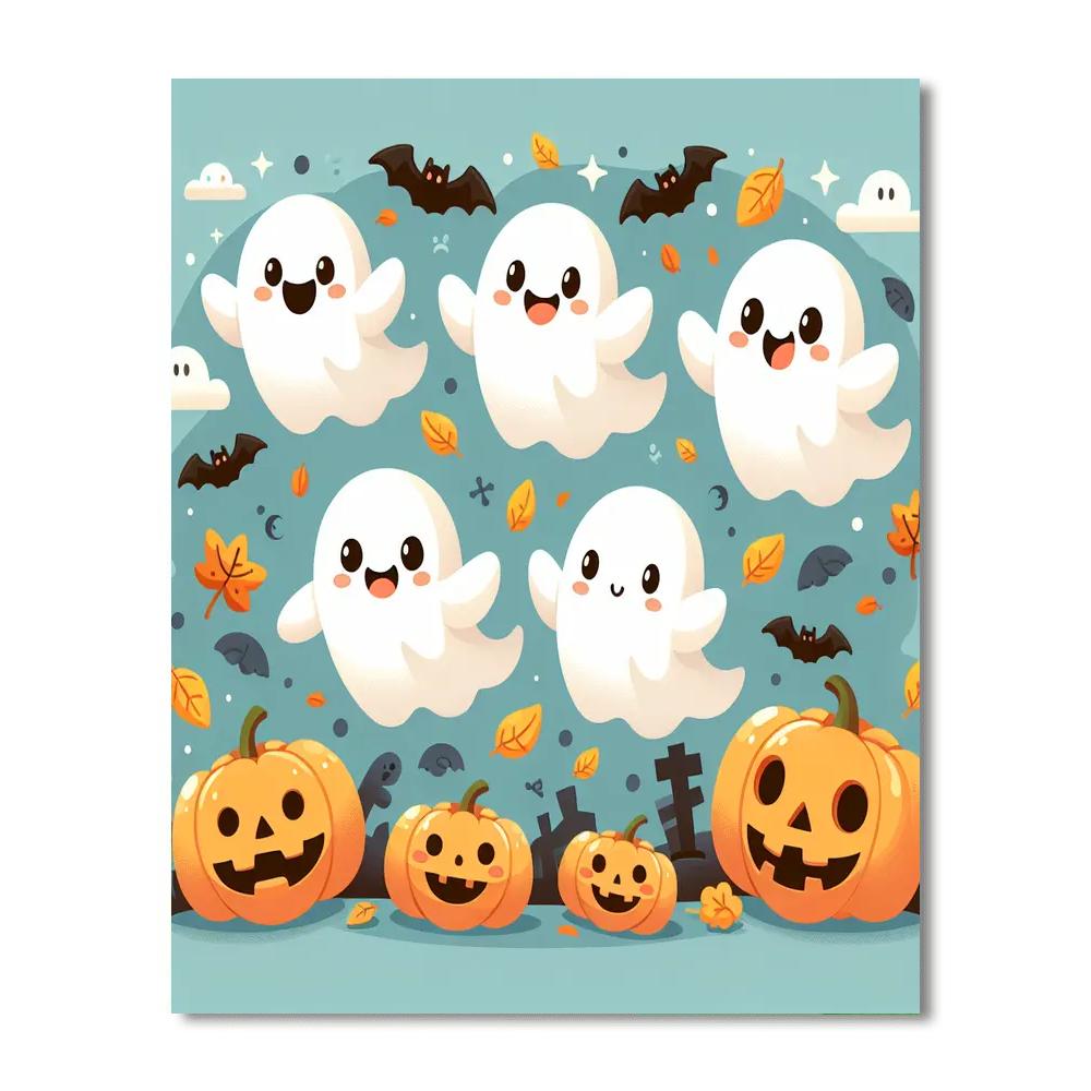 Friendly Ghosts Paint By Number