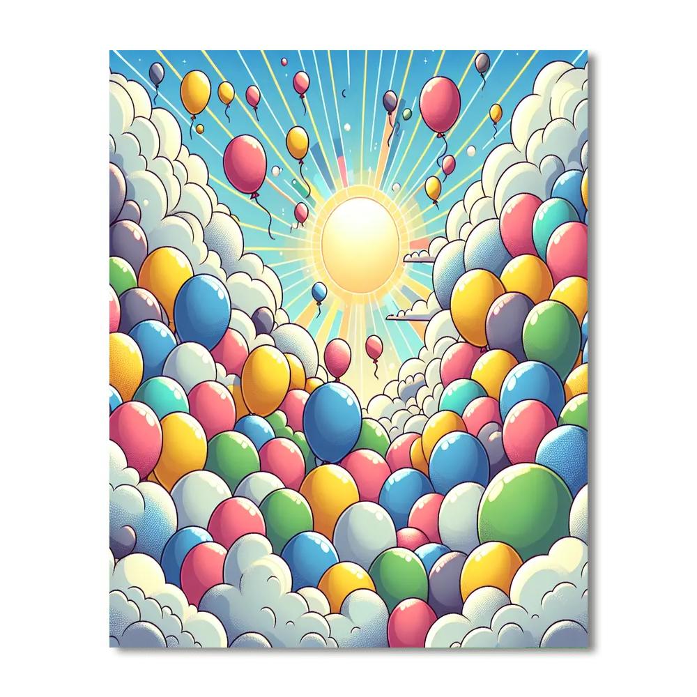 Adventurous Balloon Festival Painting Number Kit