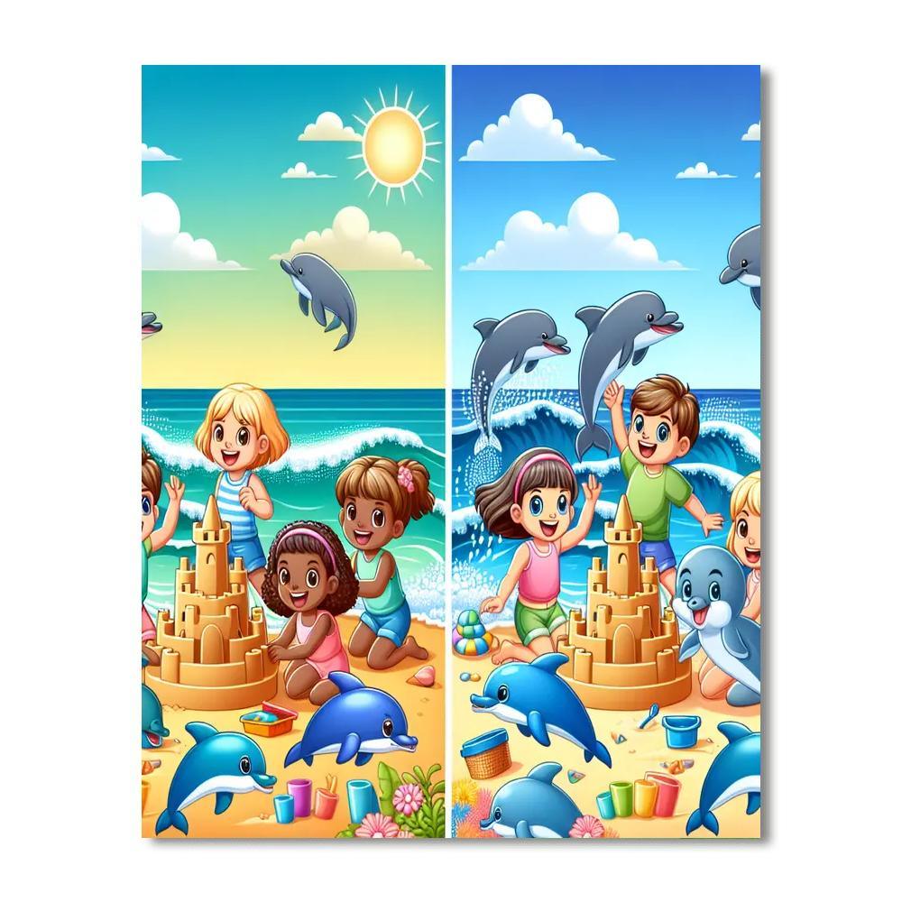 Playful Seaside Day Paint By Numbers