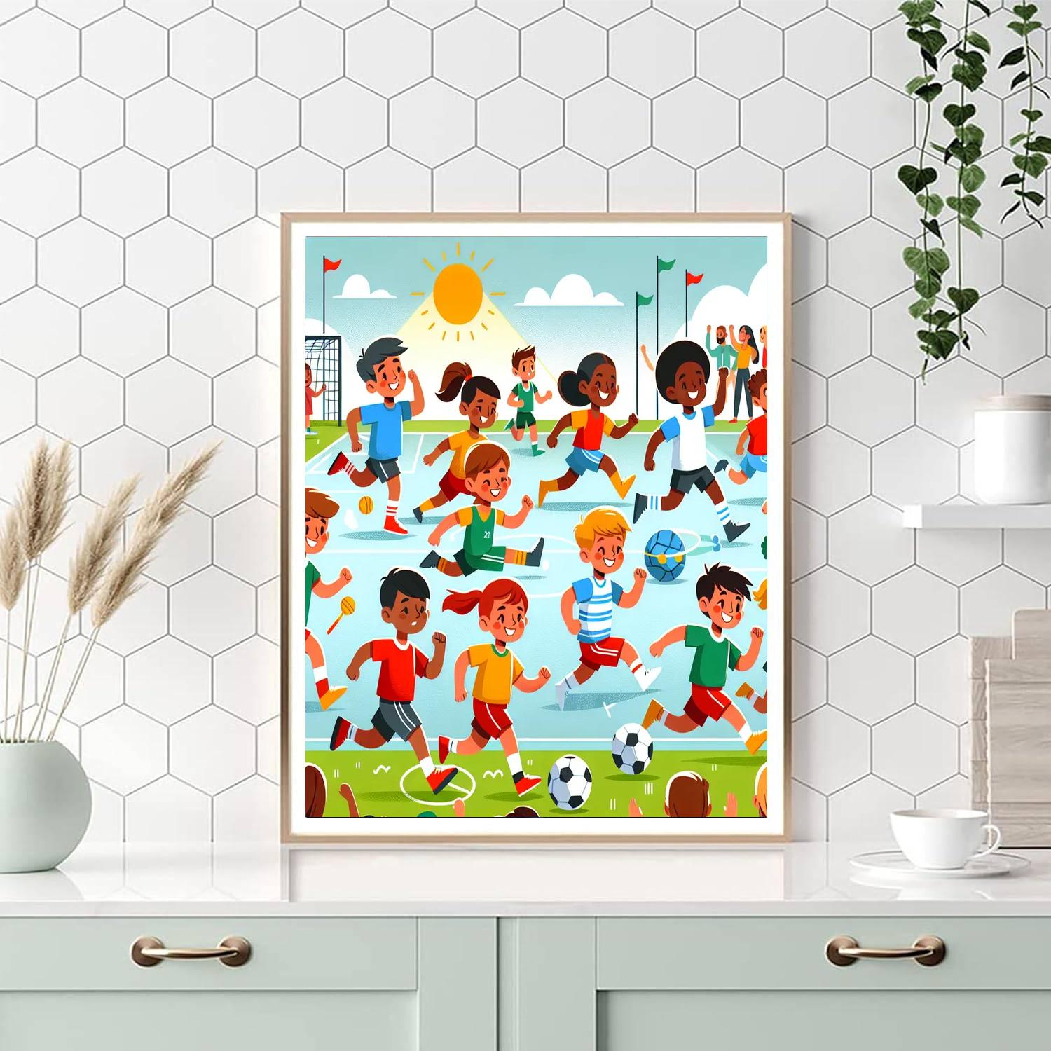 The Super Fun Sports Day Number Painting