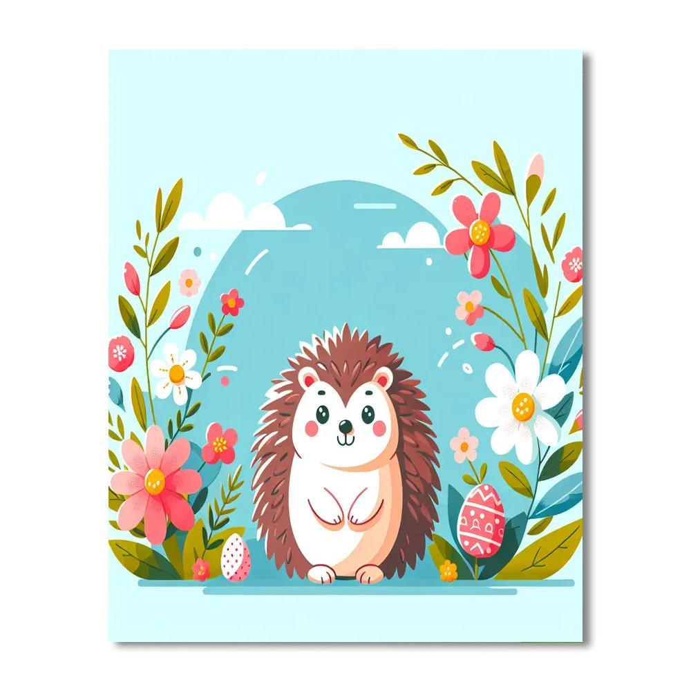 Lovely Hedgehog Paint By Numbers