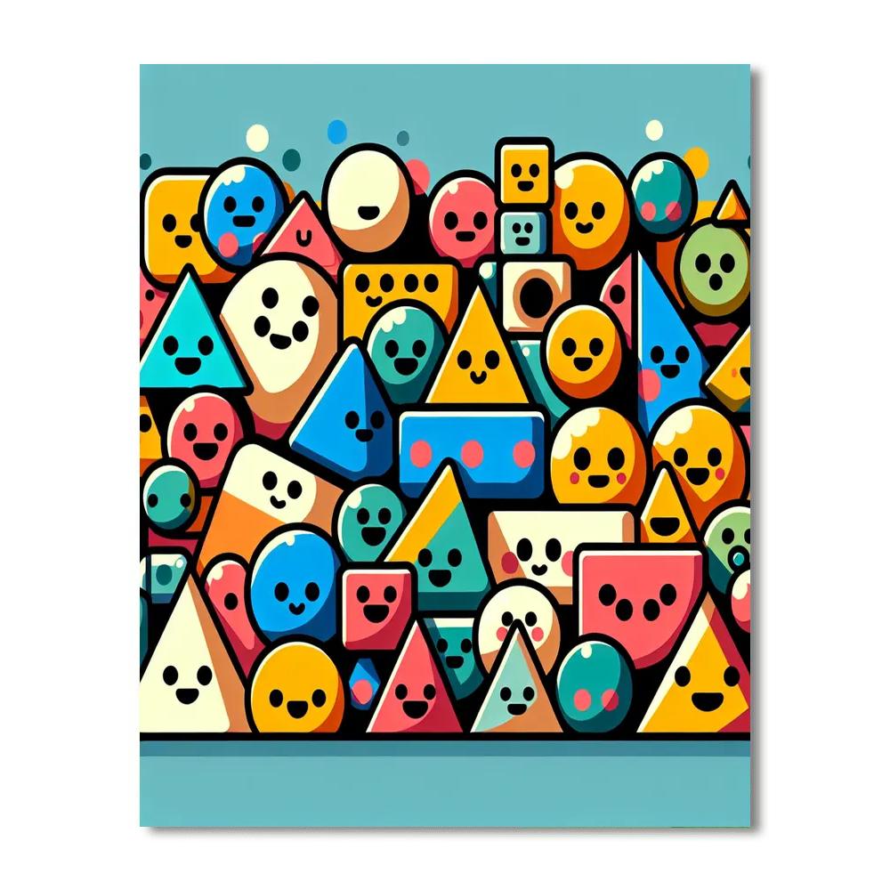 Fun With Shapes Painting Number Kit