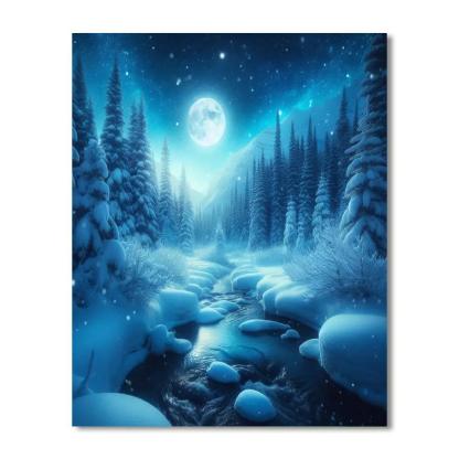 Silent Winter Night Paint By Number