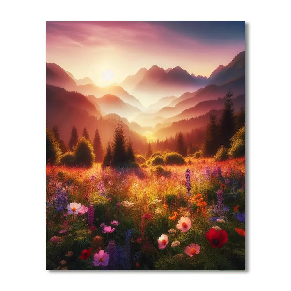 Mystical Mountain Glade Paint By Color