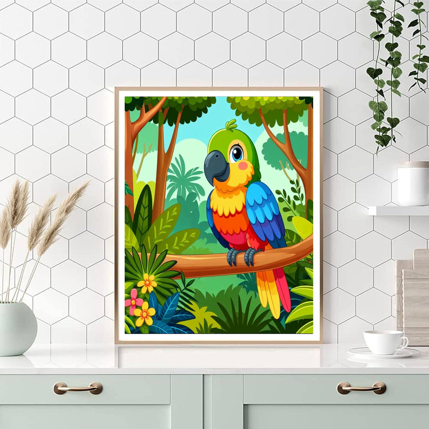 Rainforest Safari Paint By Numbers Art