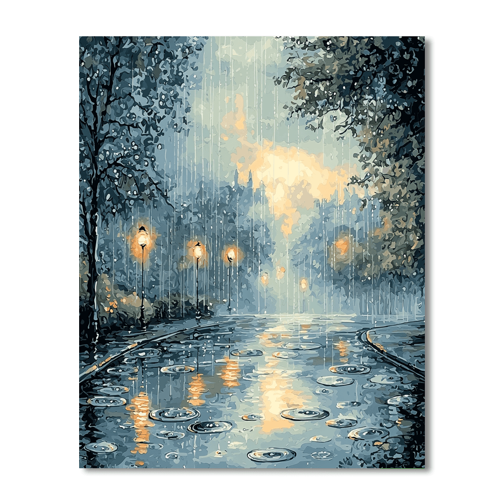 Klimt Inspired Rainy Day Reflections - DIY Painting By Numbers Kit