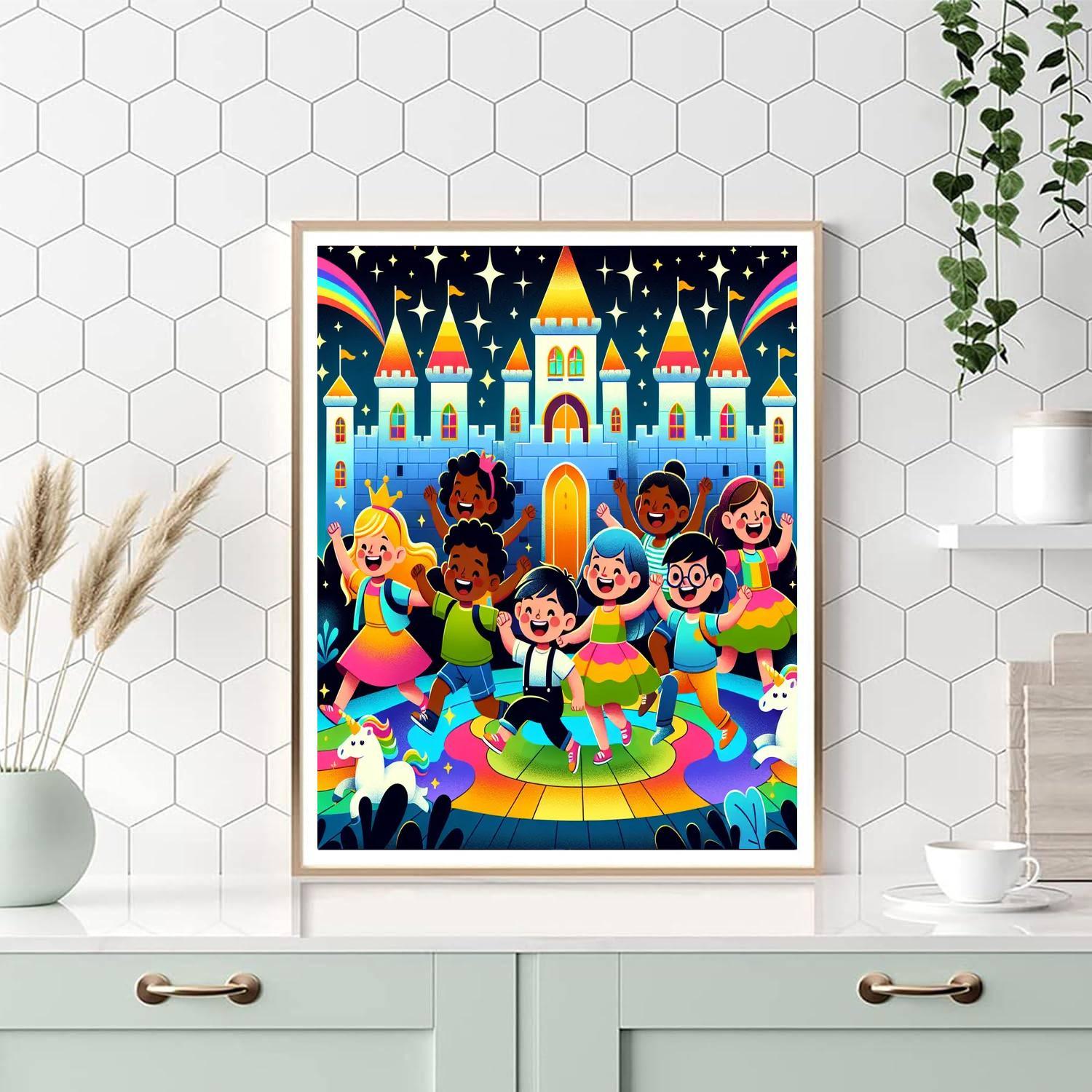 Enchanted Night At The Castle Painting Number Kit