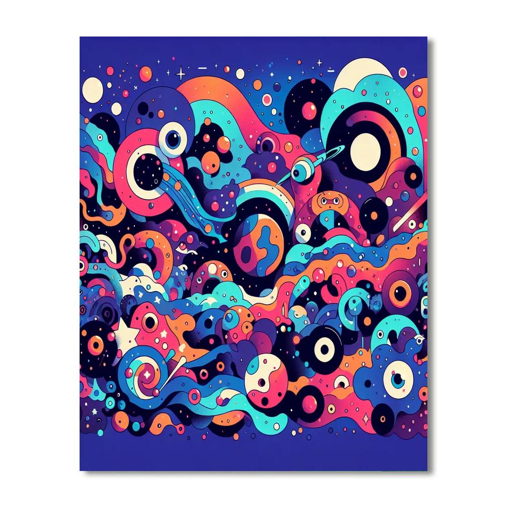 Galactic Animal Odyssey Painting Number Kit