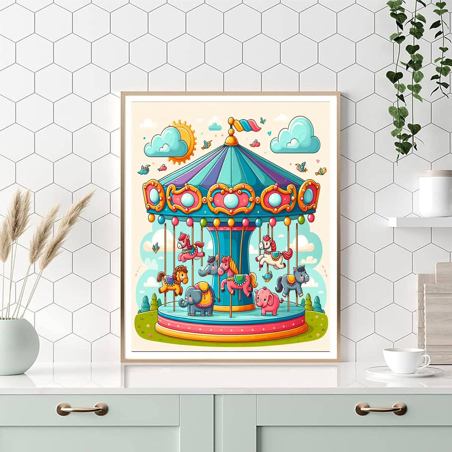 Rainbow Carousel Paint By Color
