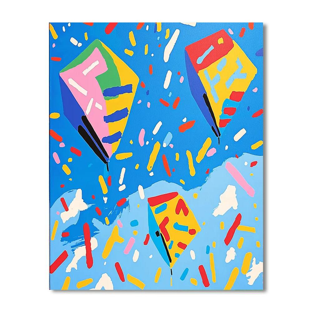 Keith Haring Inspired The Joy Of Flight  Paint By Numbers Kits