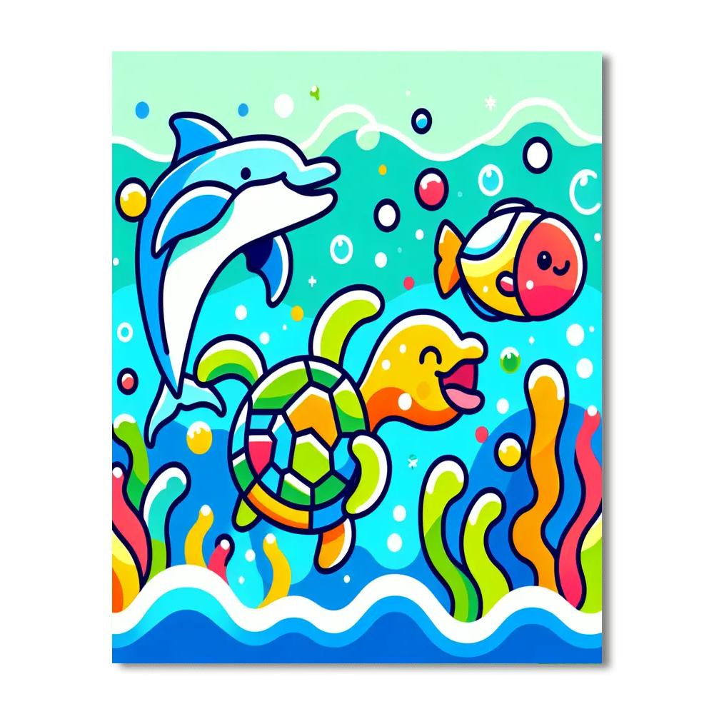 Gentle Ocean Friends Paint By Number