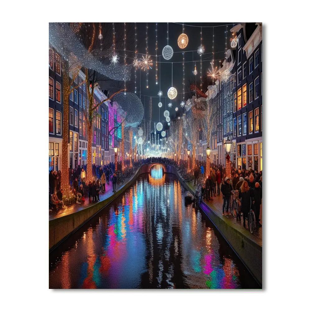 Light Festival - Amsterdam - Netherlands Number Painting