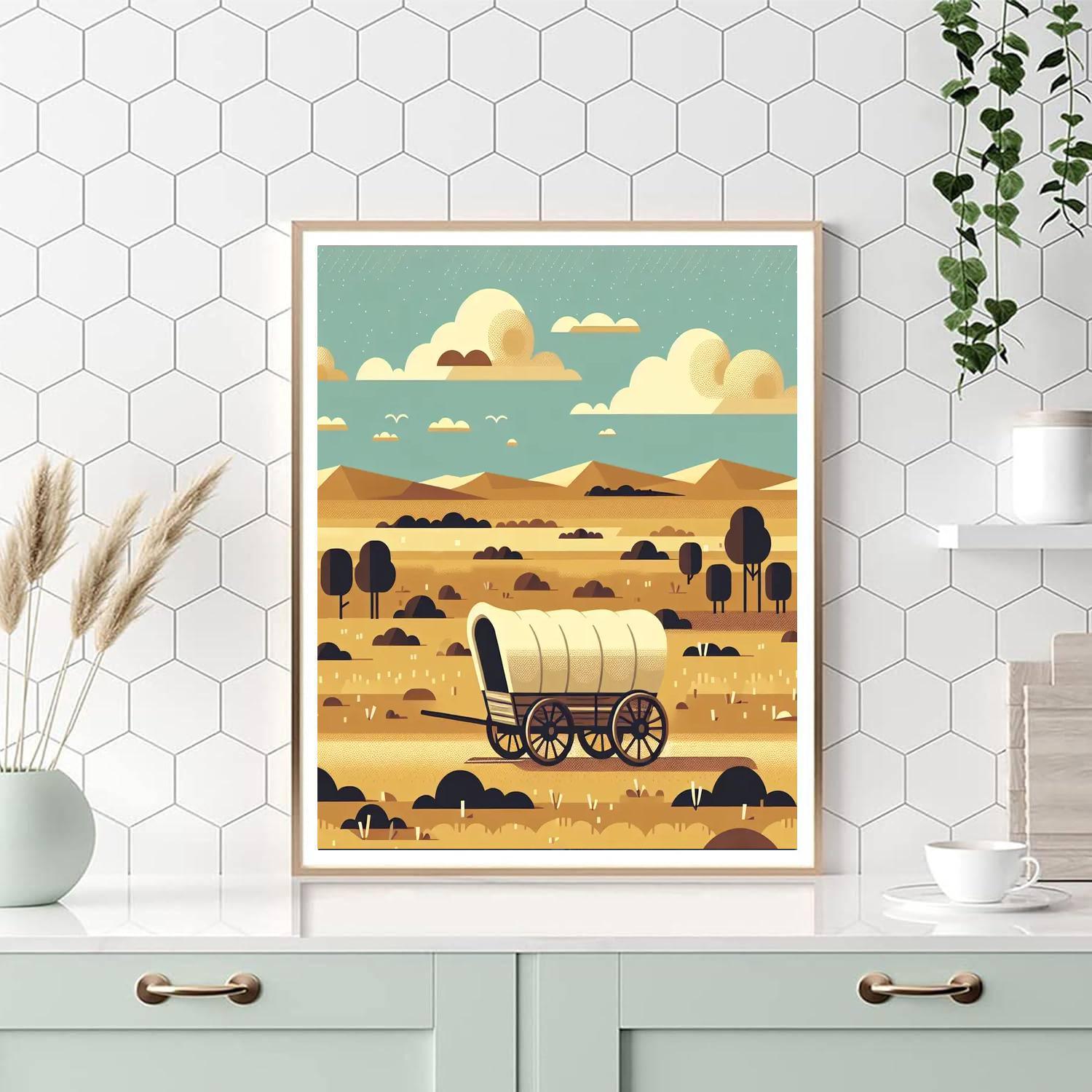 Pioneer Wagon Adventure Painting By Numbers Kit