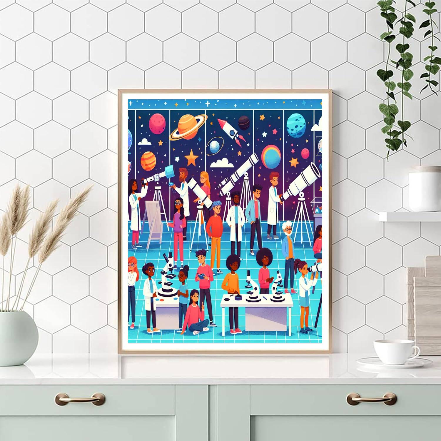 Cosmic Science Fair DIY Paint By Numbers