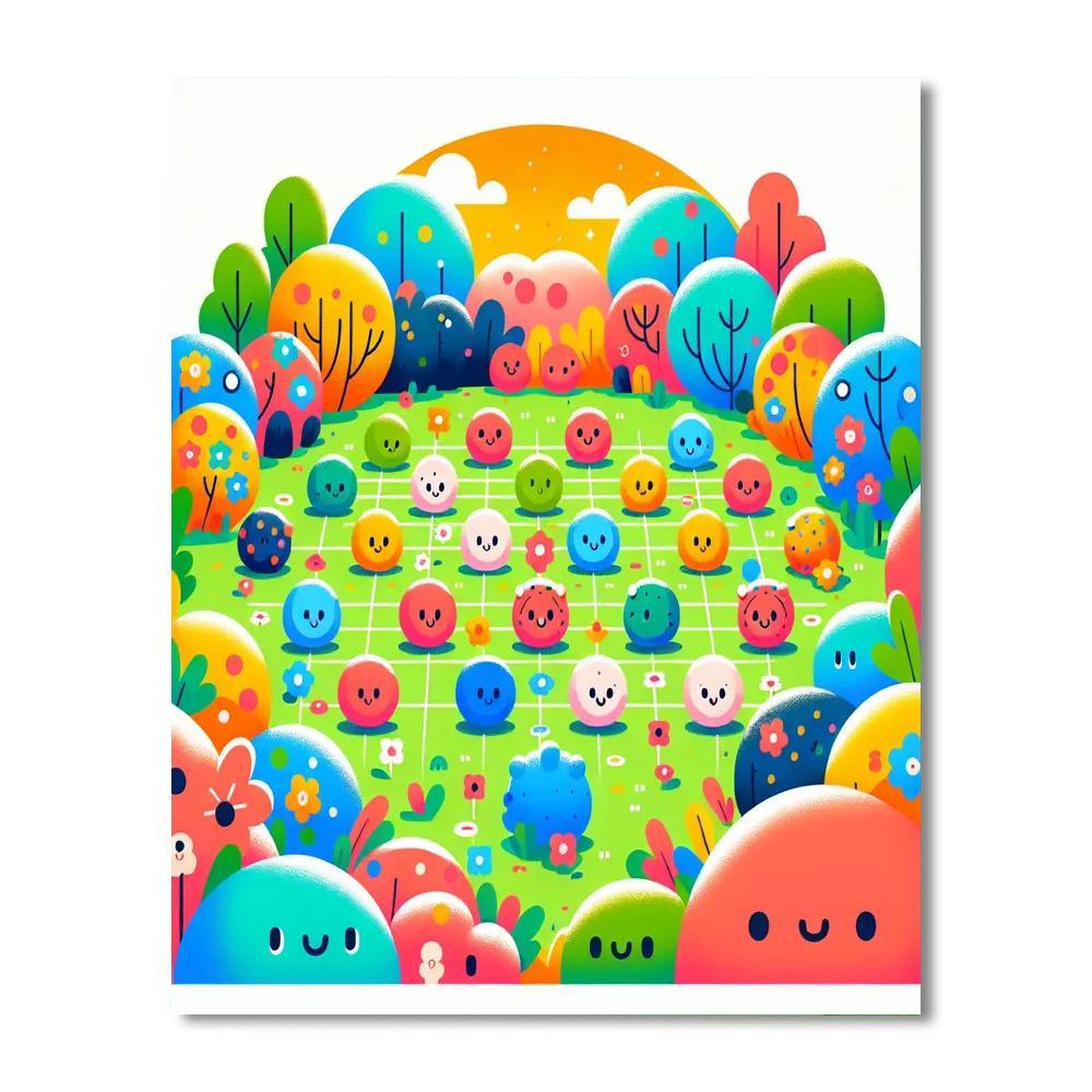 Bright Blossoms Adventure Paint By Numbers Art