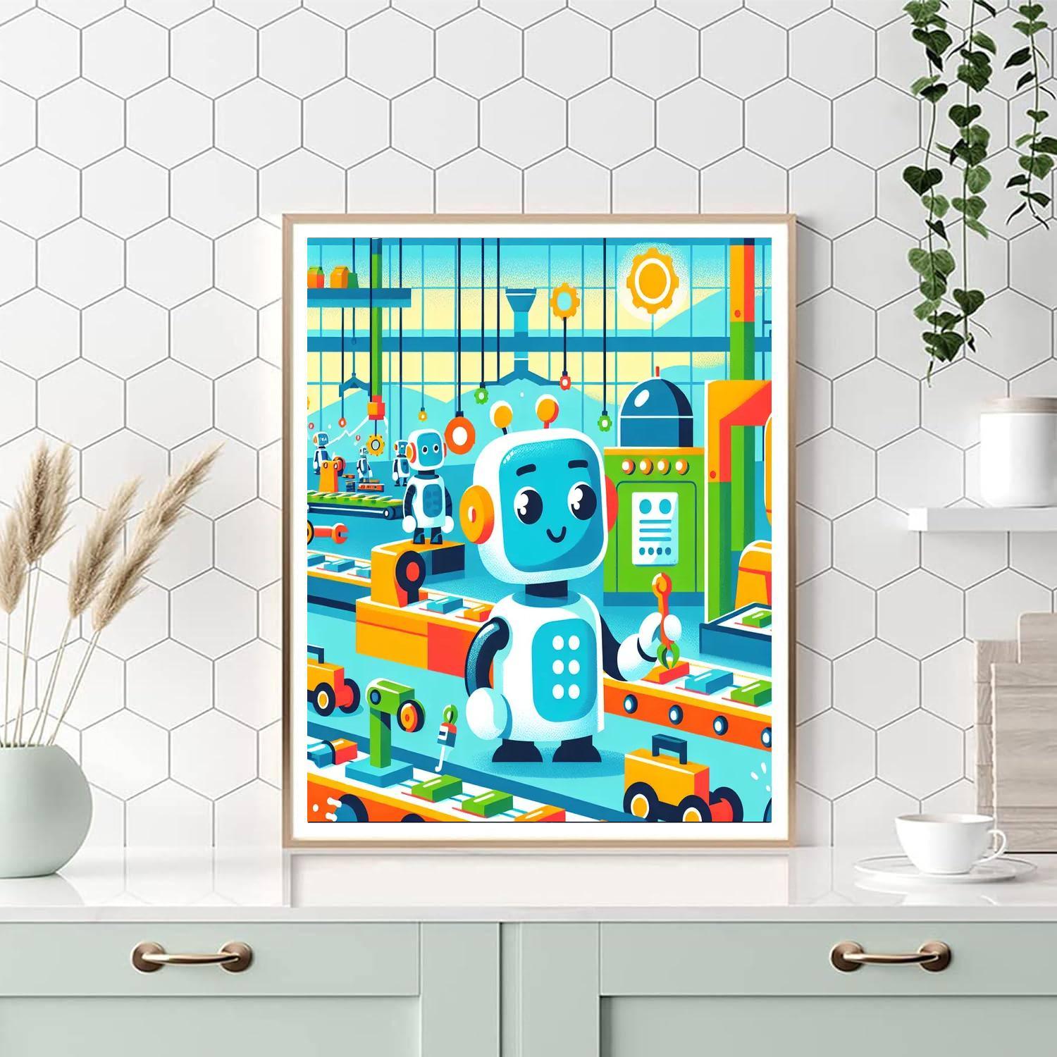 Fun Robot Factory Paint By Numbers Kits