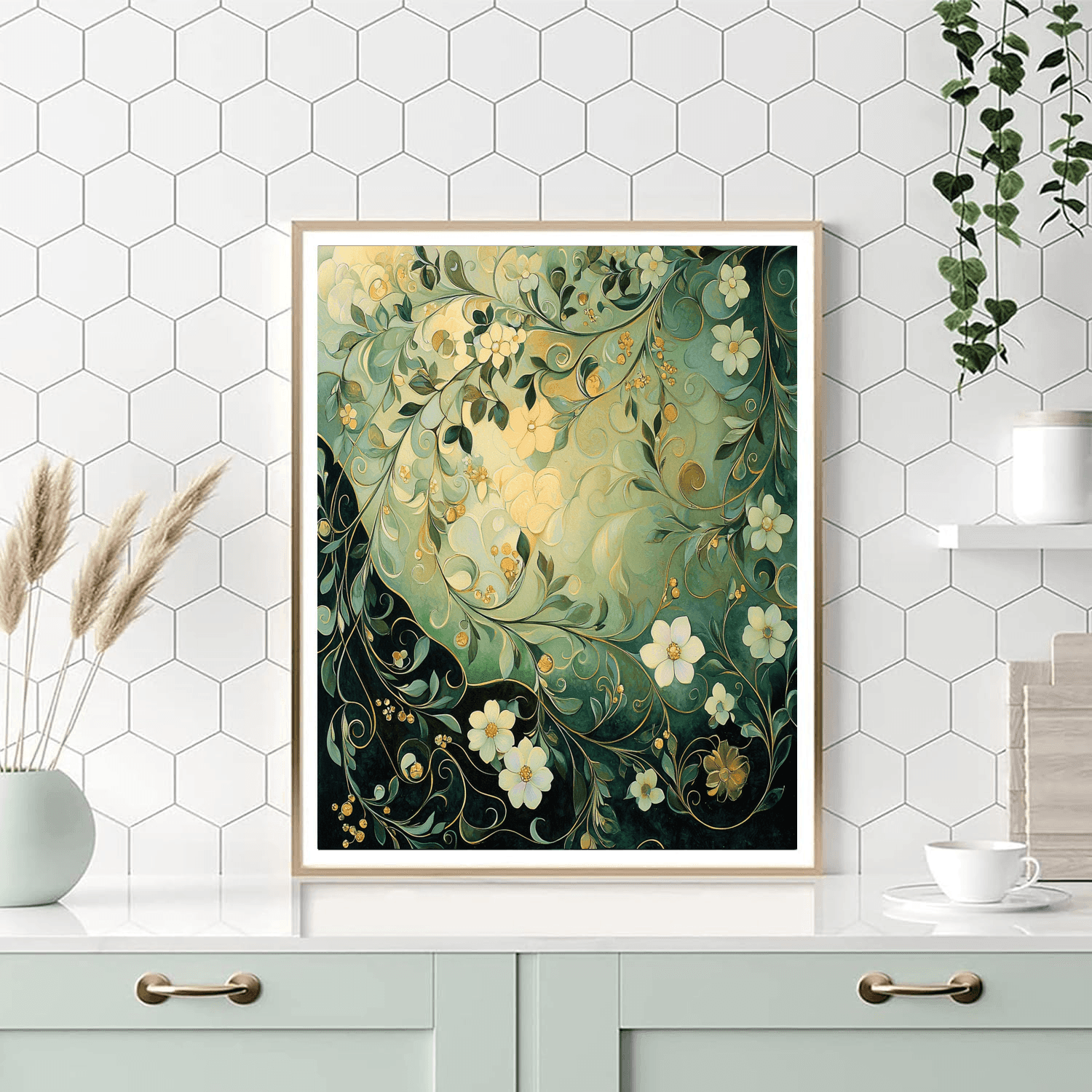 Mucha Inspired Art Nouveau Botanical Beauty - DIY Painting By Numbers Kit