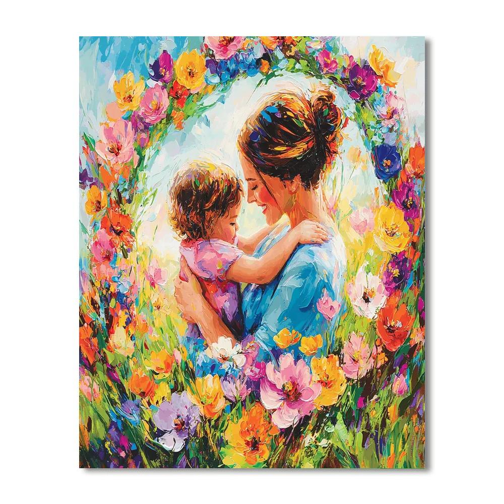Hugs In Bloom DIY Paint By Numbers