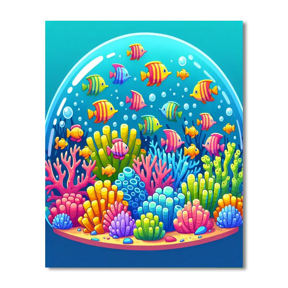 Rainbow Reef Painting Number Kit