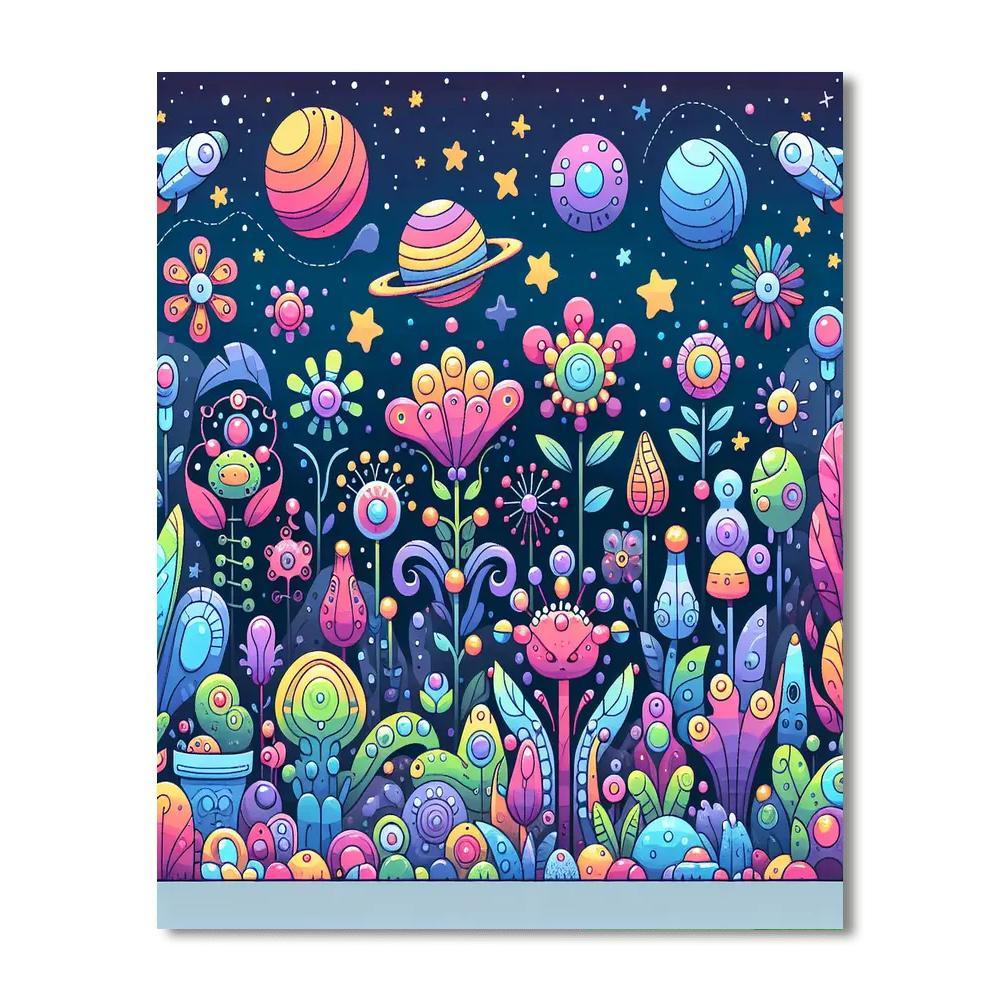 Space Garden Paint By Numbers