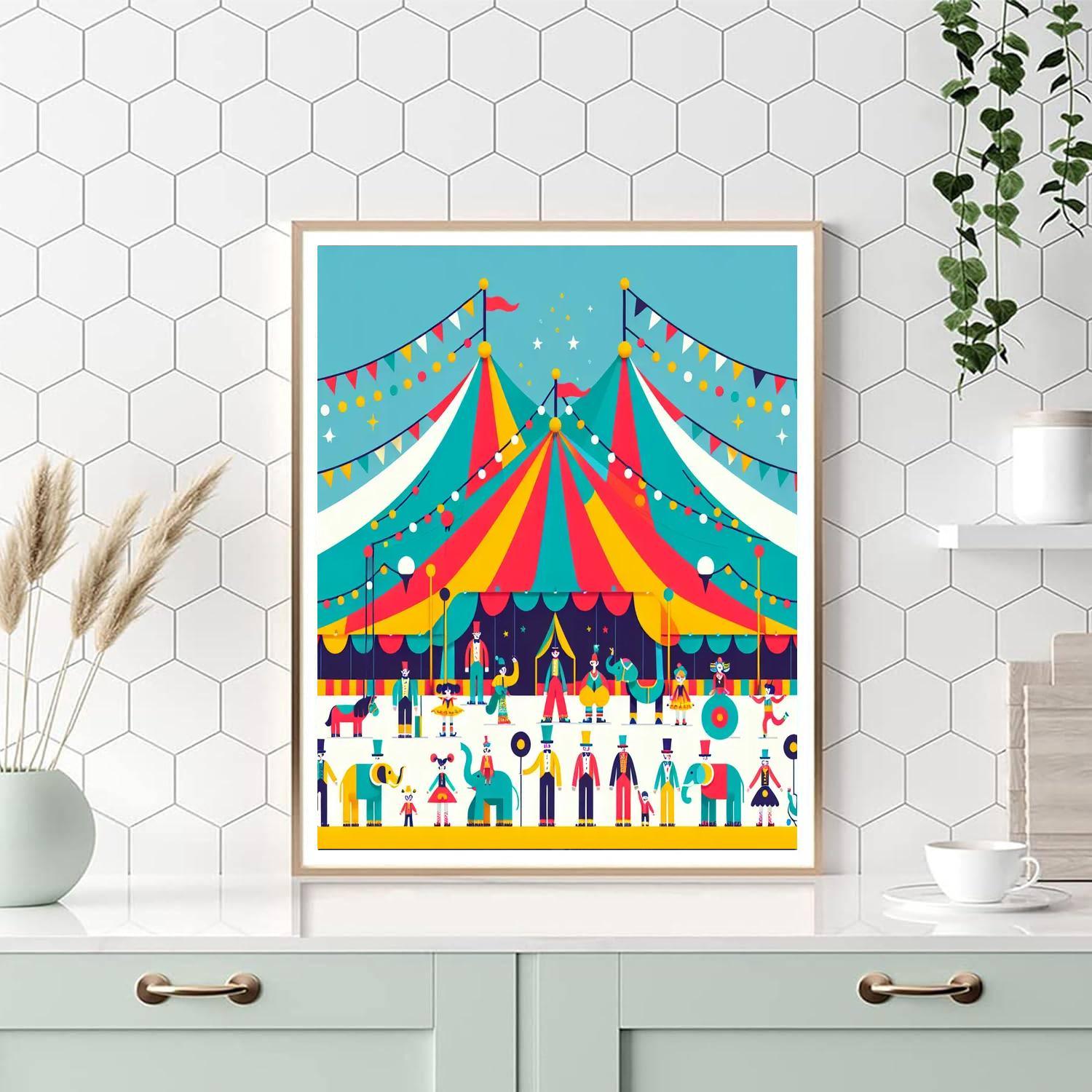 Circus Big Top Spectacular Paint By Number