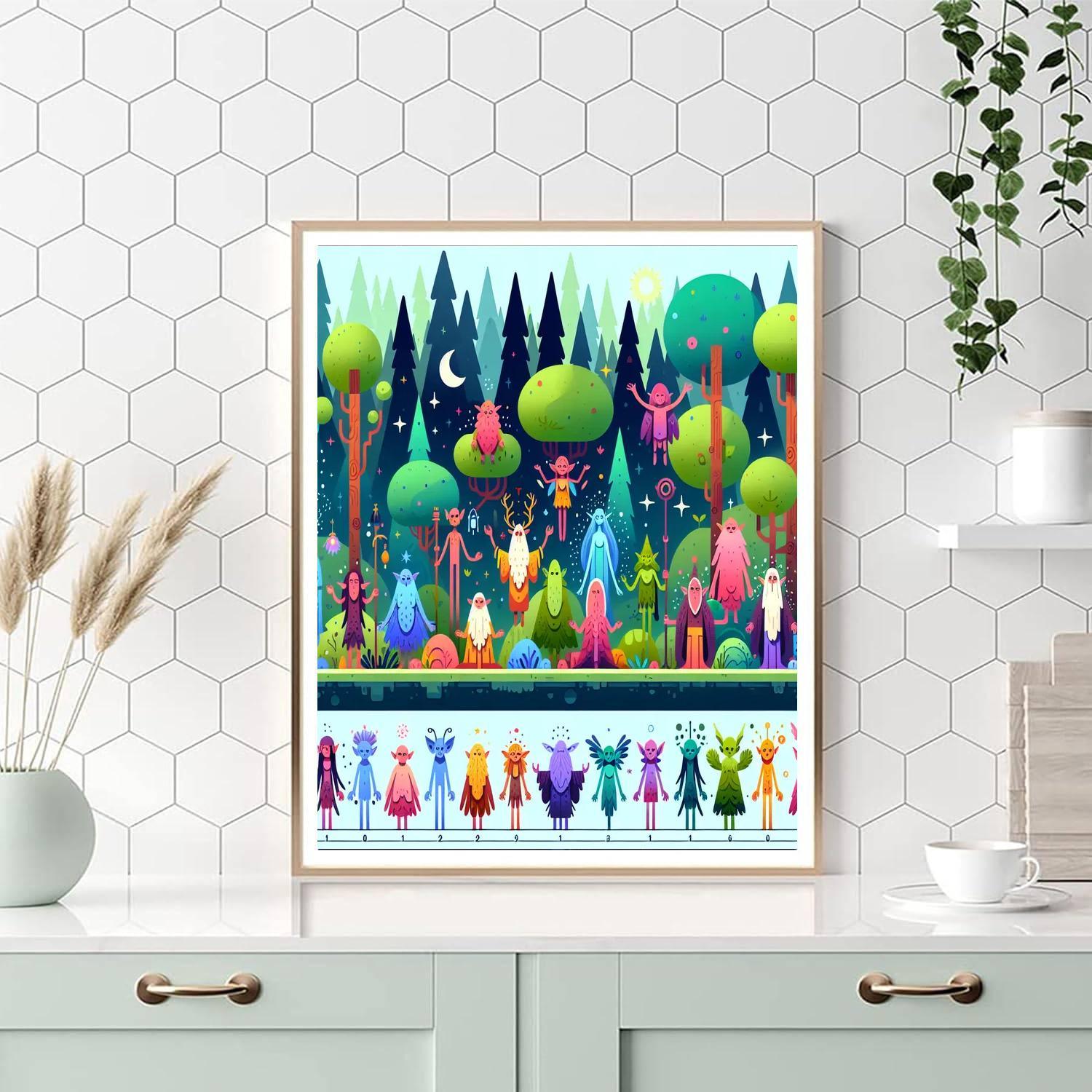 Enchanted Creatures Of The Mystic Woods Painting By Numbers Kit