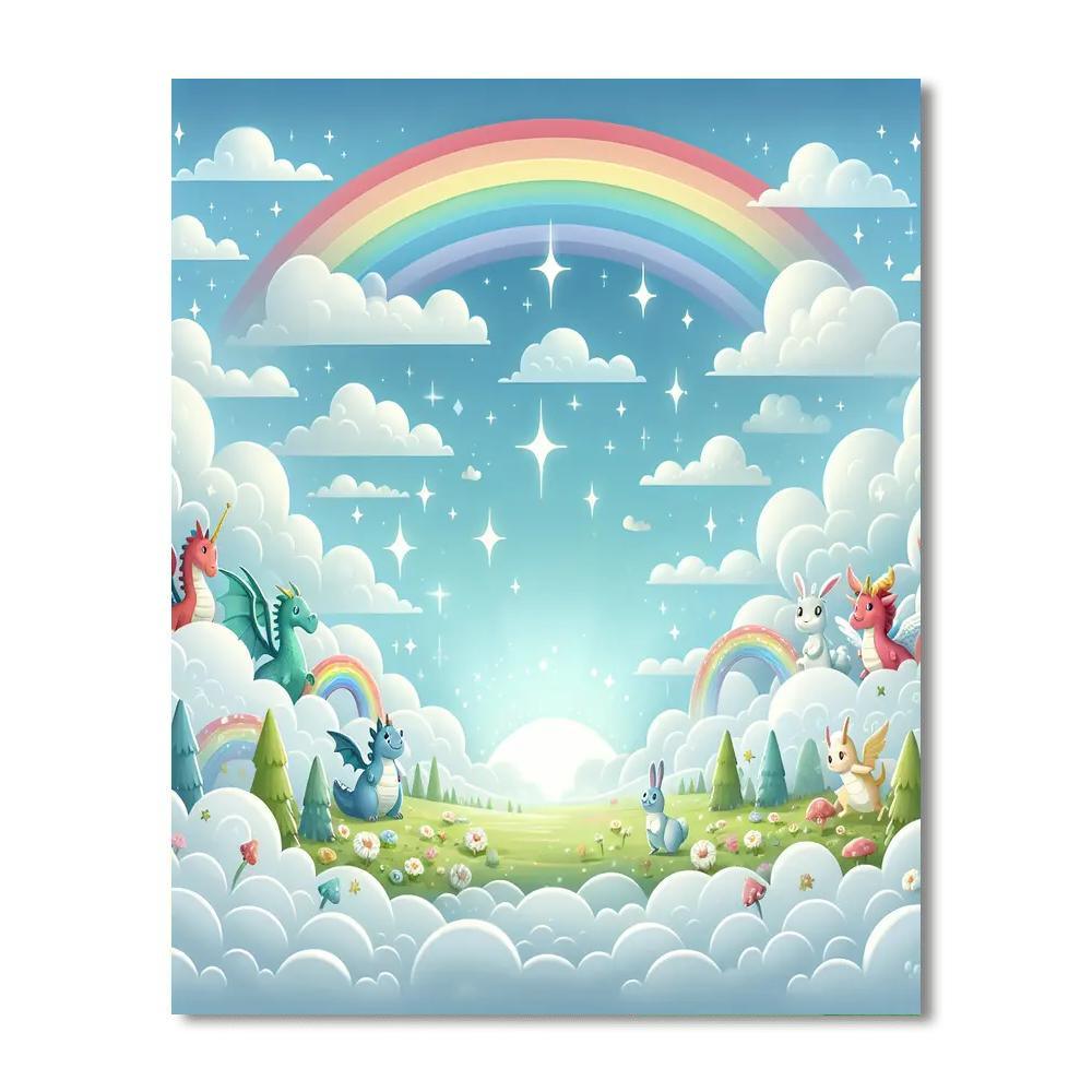 Magical Dreams In The Clouds Painting Number Kit