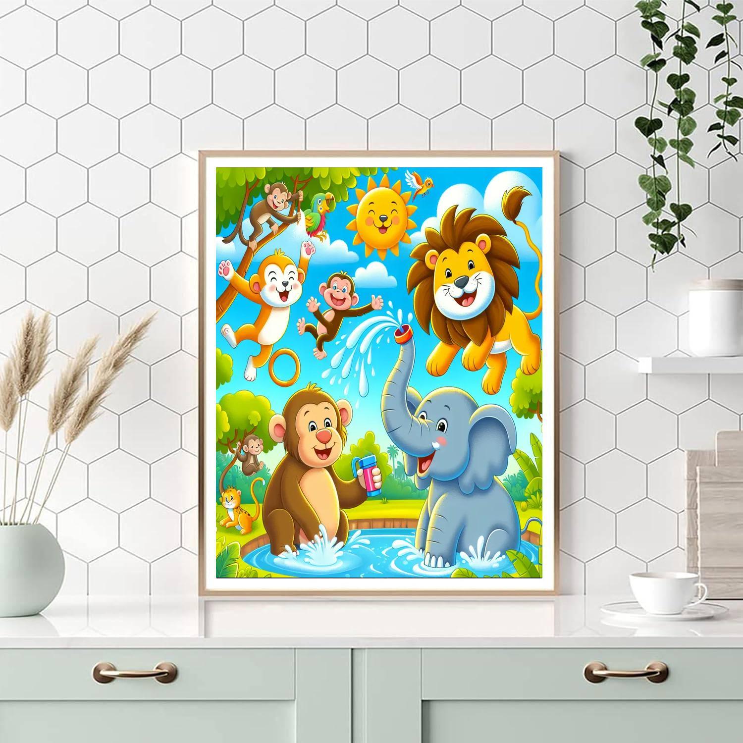 Jolly Zoo Animals Paint By Numbers Kits