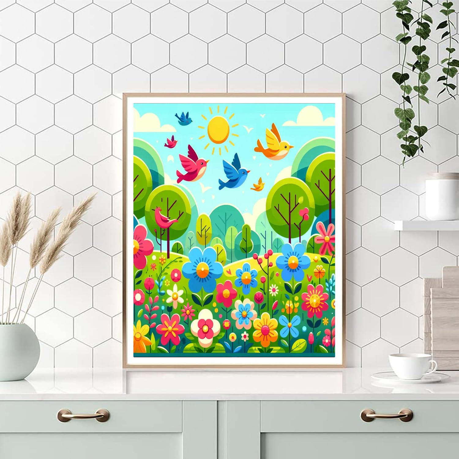 Springtime Stroll Numbered Painting Kits