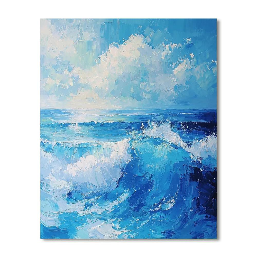 Paul Cézanne Inspired Impressionistic Waves  Paint By Numbers Art