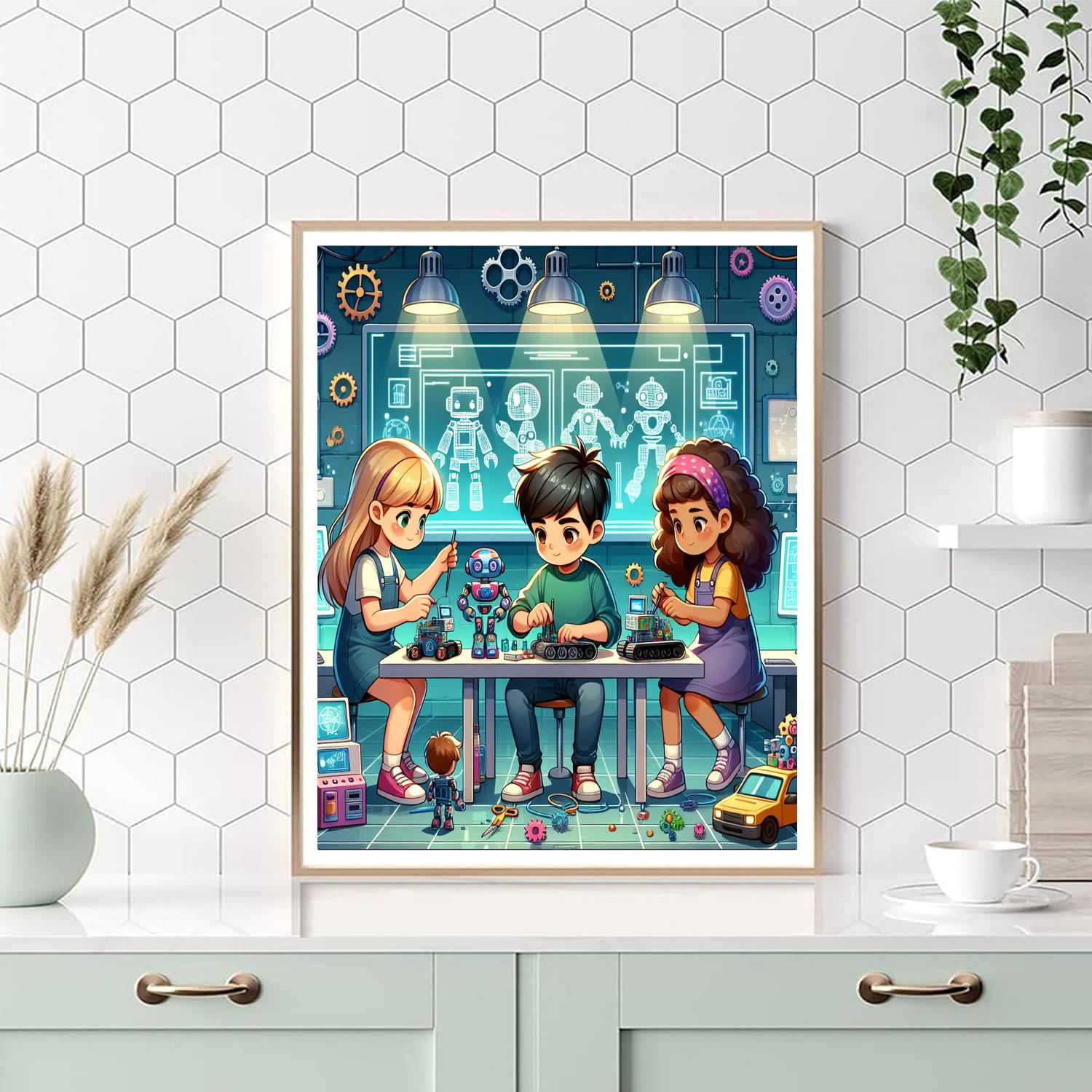 Robot Exploration Lab Painting Number Kit