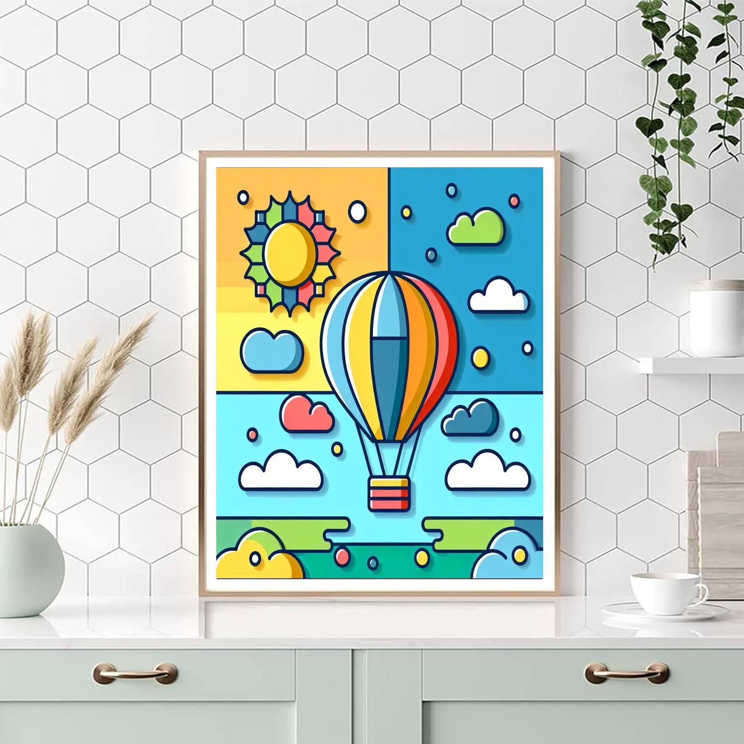 Sunny Skies Balloon Ride Numbered Painting Kits