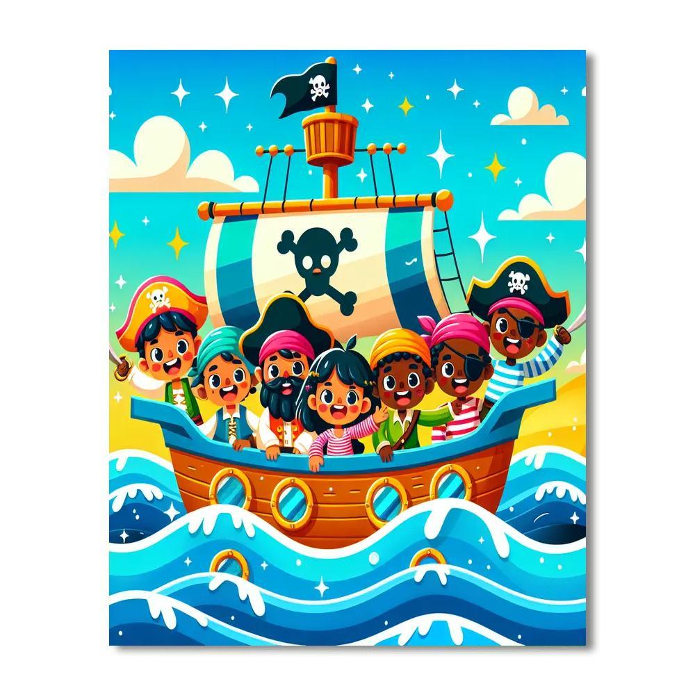 Pirate Seas Paint By Numbers Art