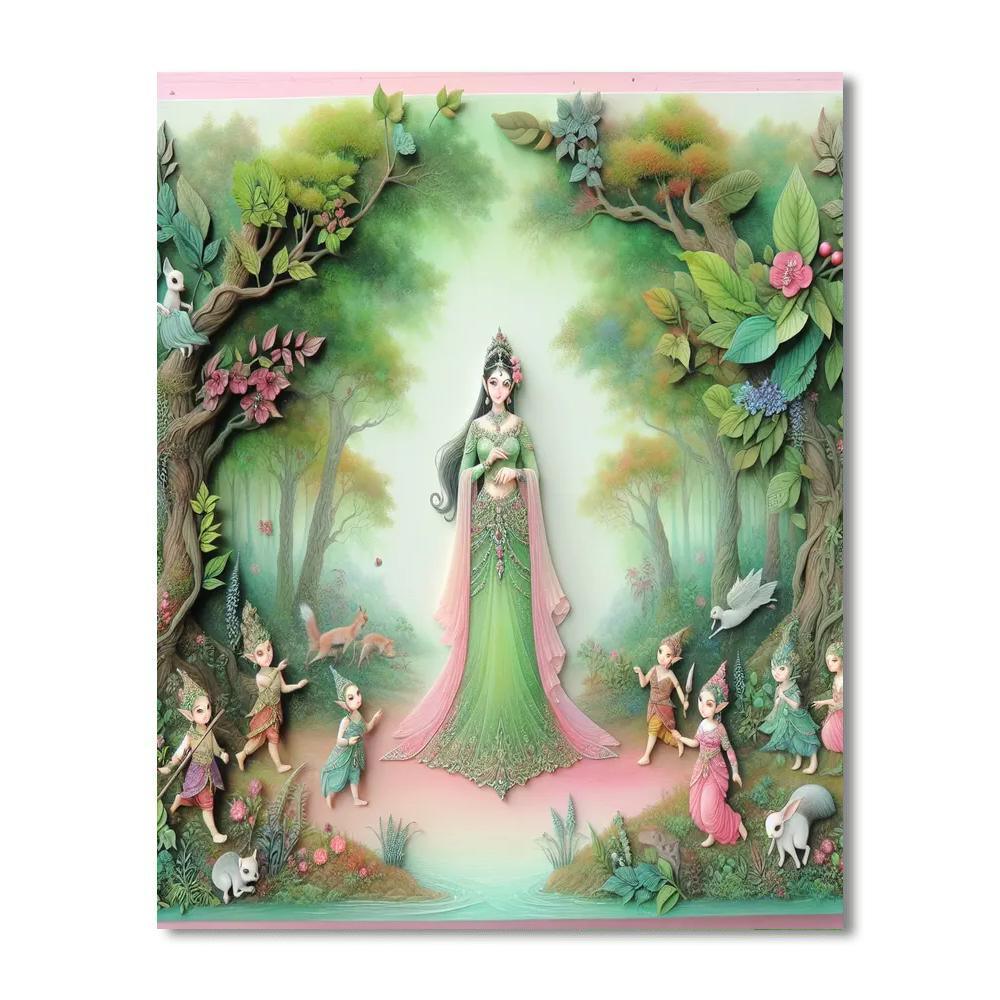 Snow White's Woodland Harmony Painting By Numbers Kit