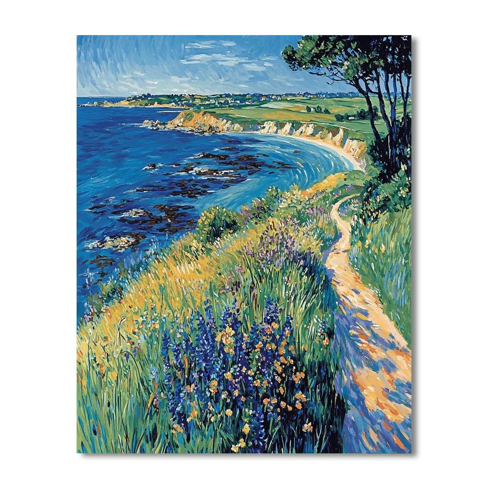 André Derain Inspired Vibrant Coastal Vista  Paint By Numbers