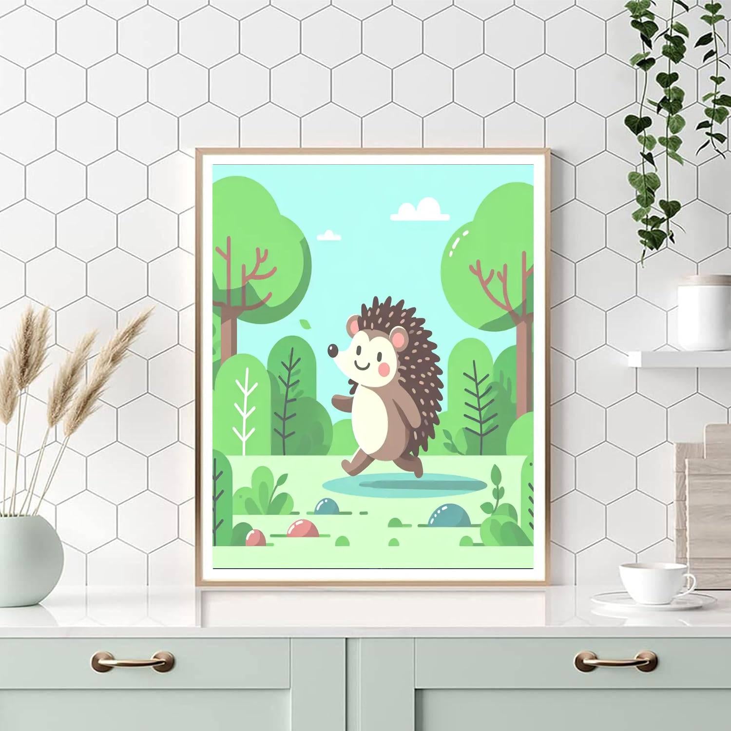 Happy Hedgehog Woodland Numbered Painting Kits