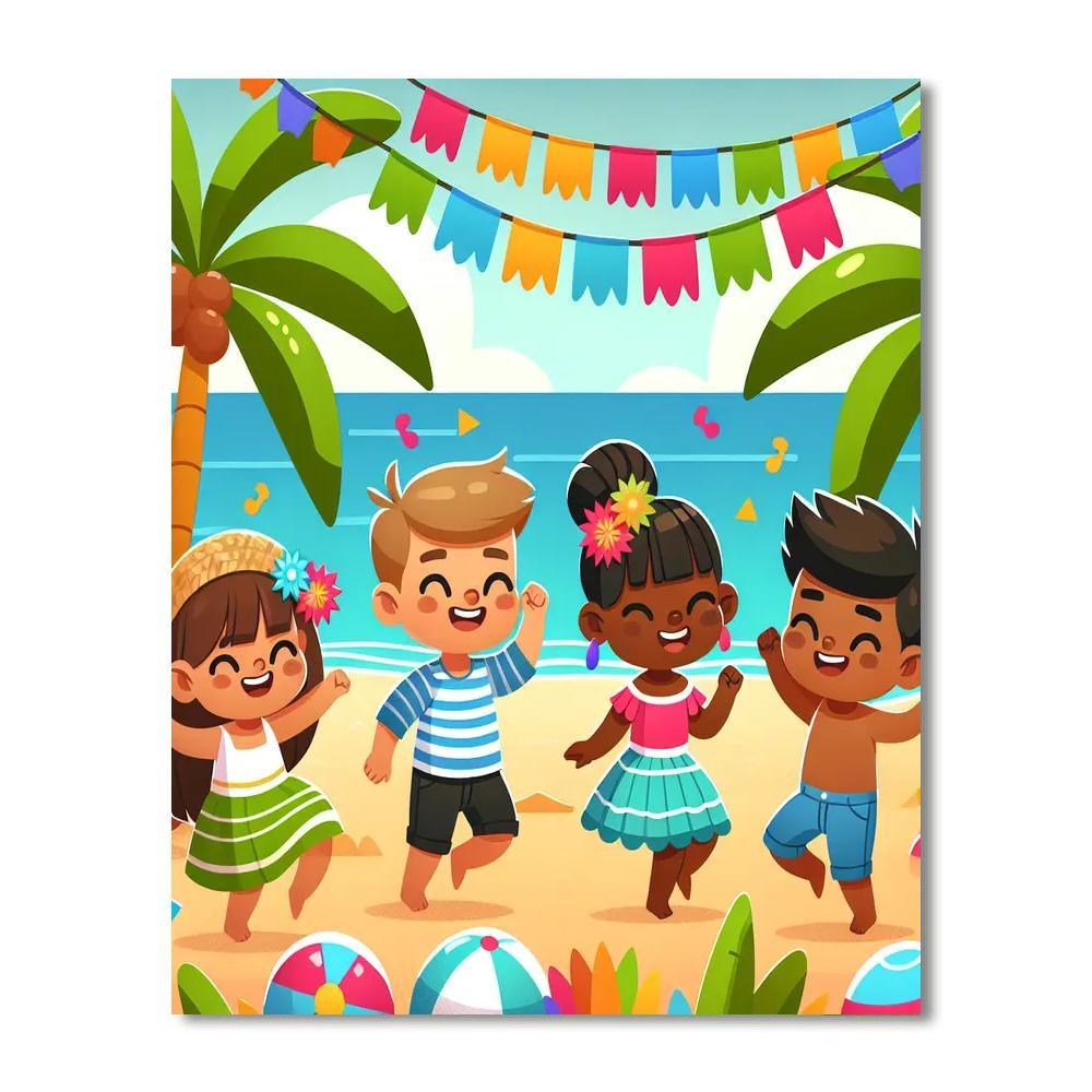 Tropical Beach Party Paint By Numbers Kits