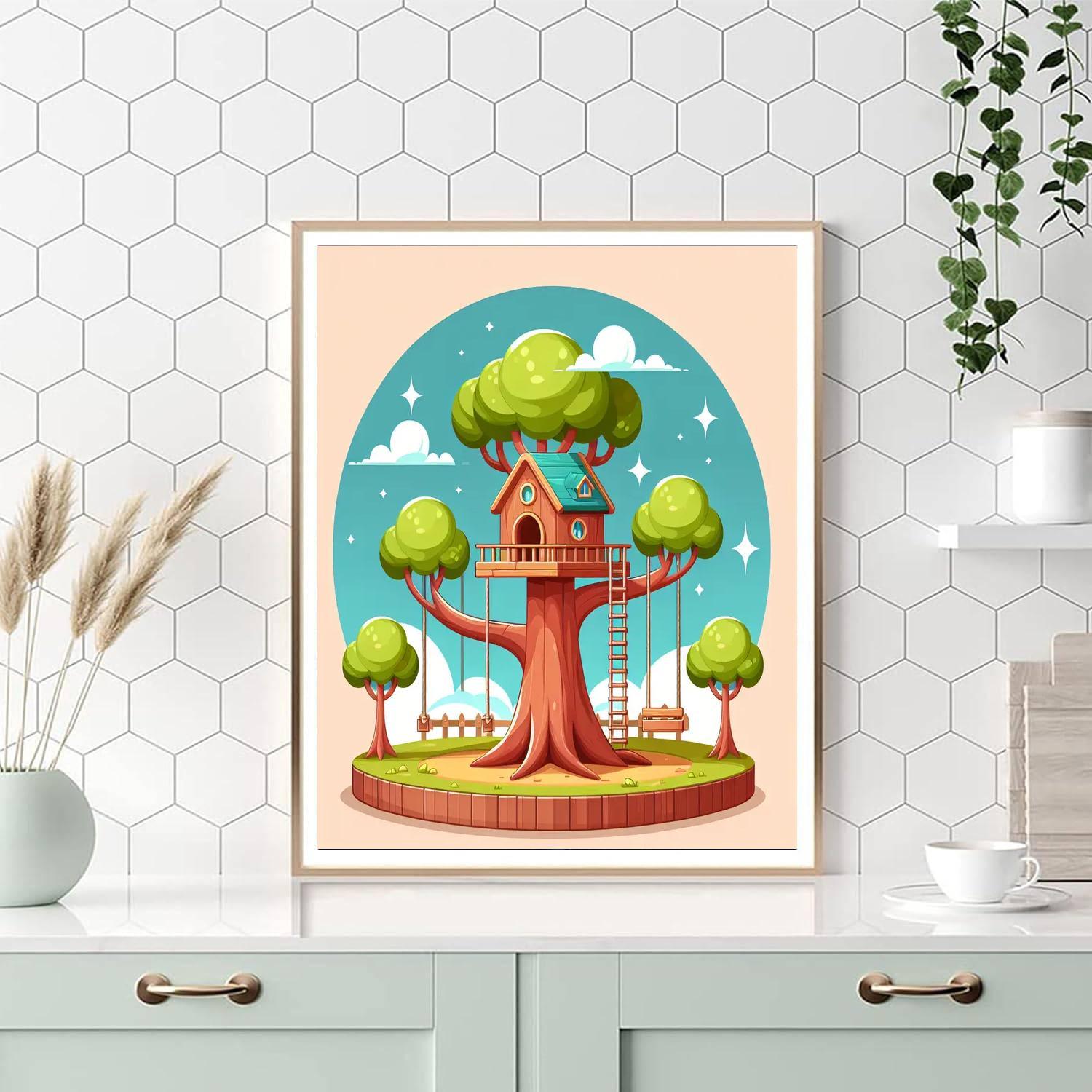 Colorful Treehouse Paint By Color