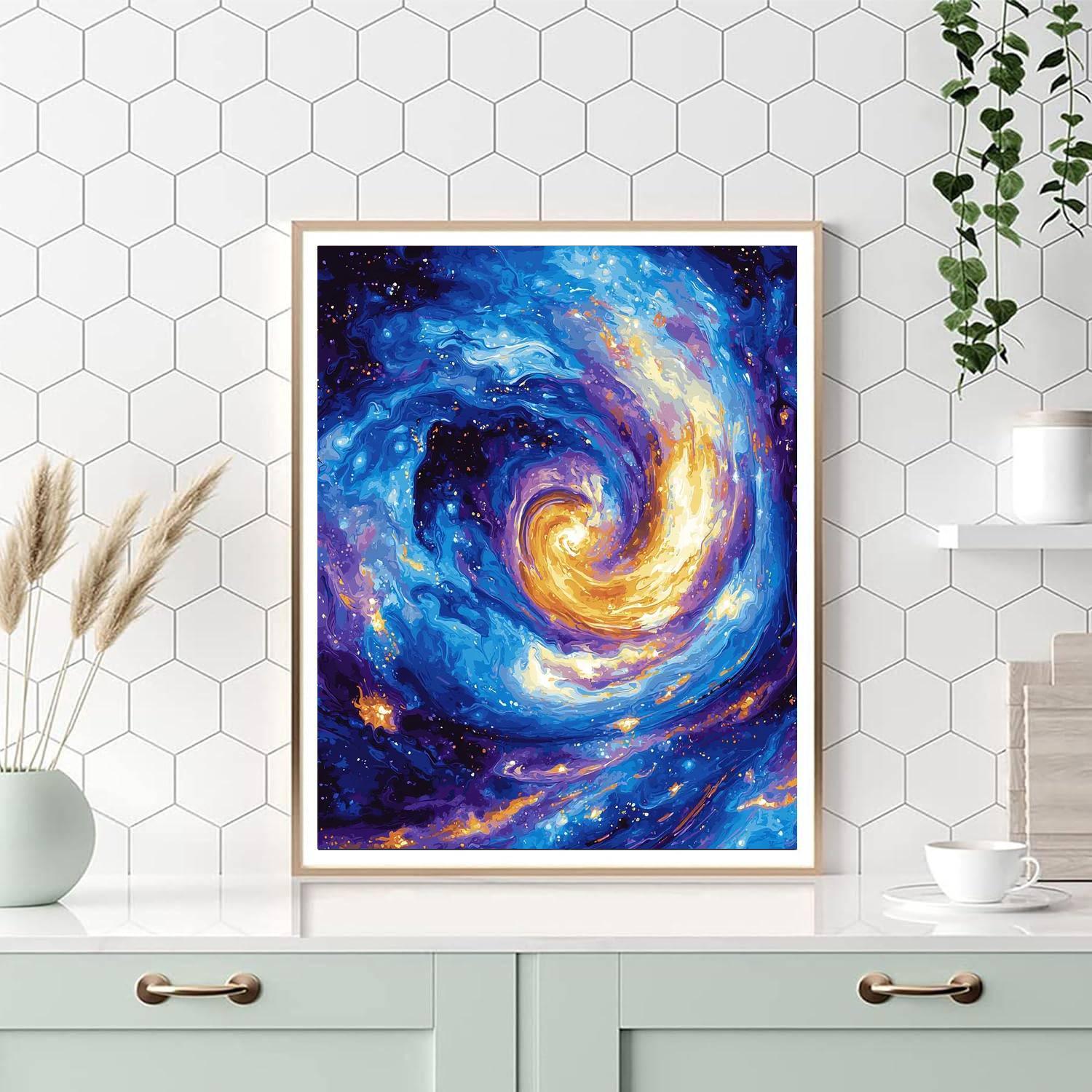 Michelangelo Inspired Whirling Cosmos  Painting By Numbers Kit