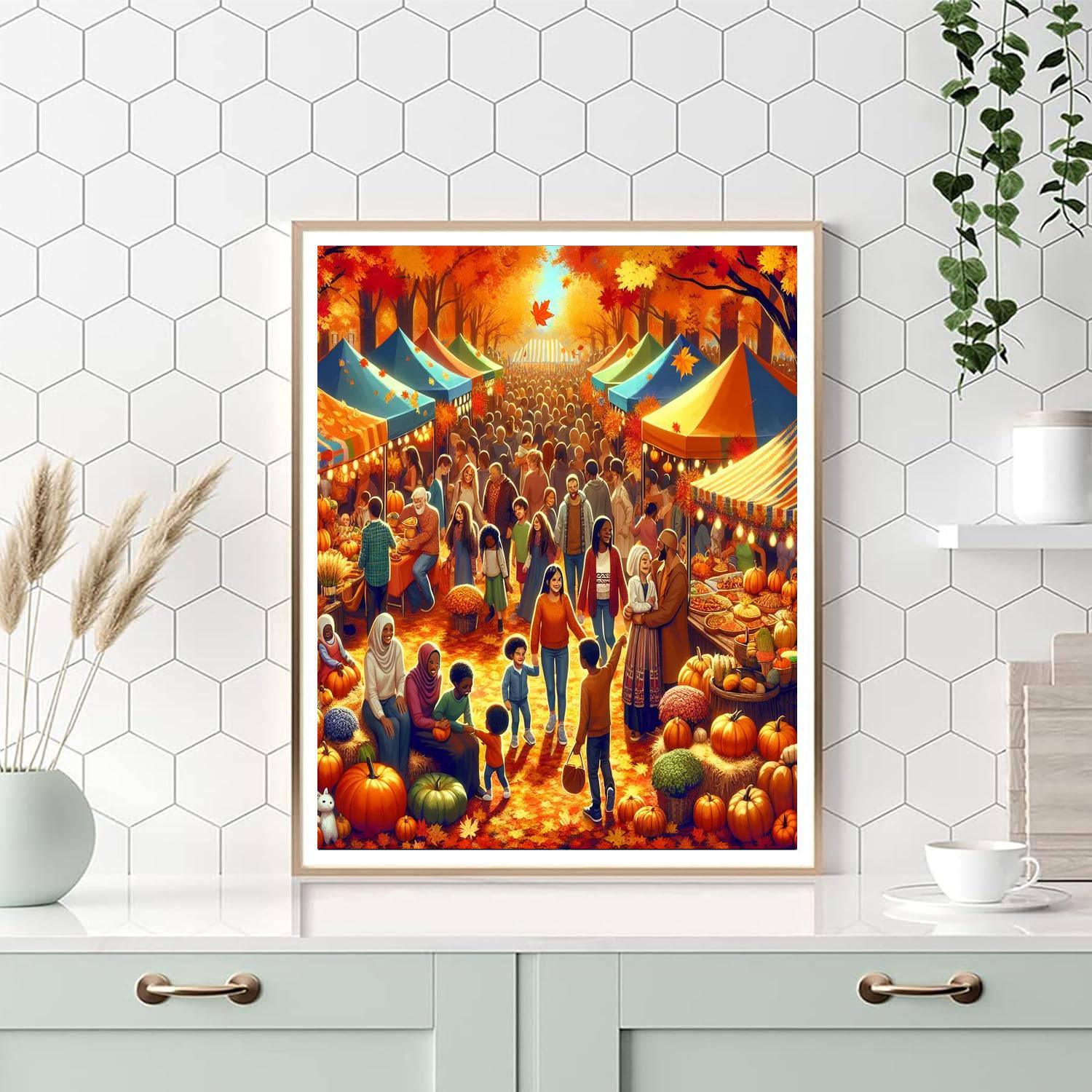 Golden Autumn Festival Paint By Color