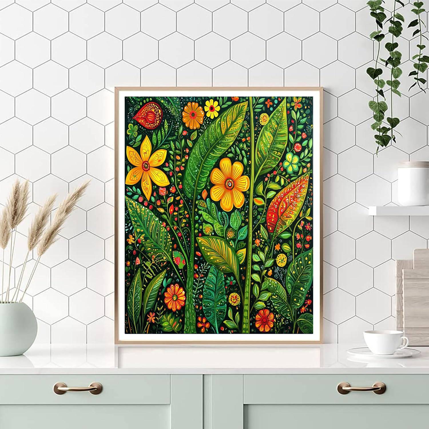 Frida Kahlo Inspired Nature's Stories  Numbered Painting Kits