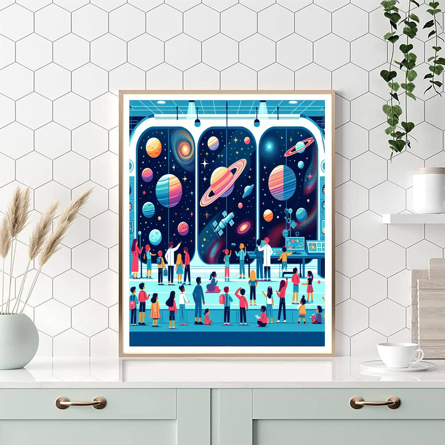 Space Station Adventures DIY Paint By Numbers