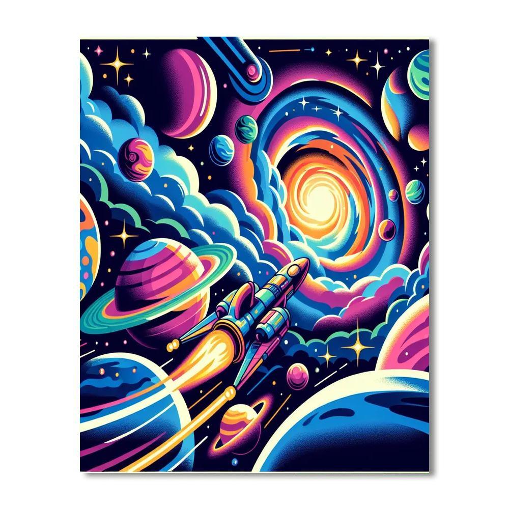 Galactic Voyage For Little Dreamers Numbered Painting Kits