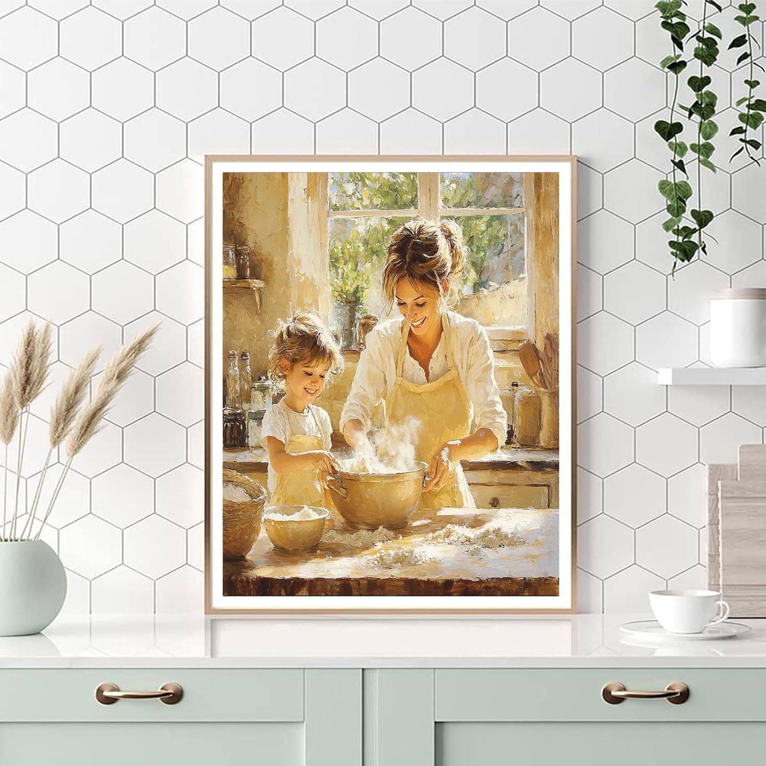 A Mother's Love In The Kitchen Numbered Painting Kits